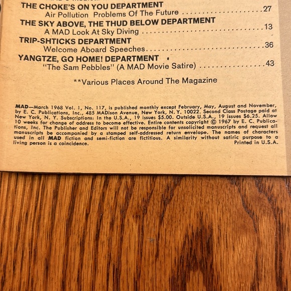 March ‘68 MAD Magazine No 117 Alfred E Neuman Football Field Goal - Picture 8 of 14